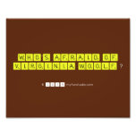 WHO'S AFRAID OF
 VIRGINIA WOOLF ?
   Photo Prints