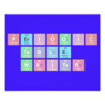 Periodic
 Table
 Writer  Photo Prints
