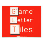 Game
 Letter
 Tiles  Photo Prints