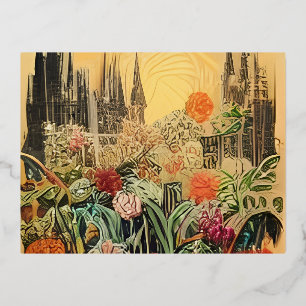 Photo Prints Foil Holiday Postcard