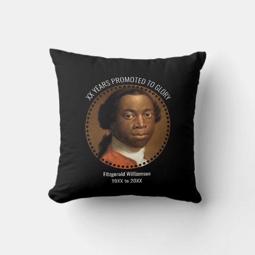 Photo PROMOTED TO GLORY Memorial Throw Pillow