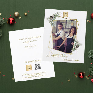 Photo promotion QR business Christmas greetings Flyer