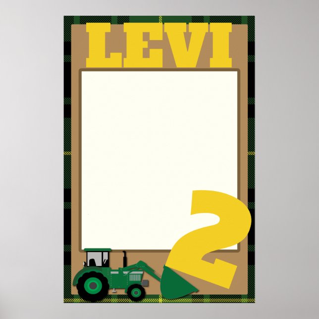 PHOTO PROP FRAME - TRACTOR THEME POSTER (Front)