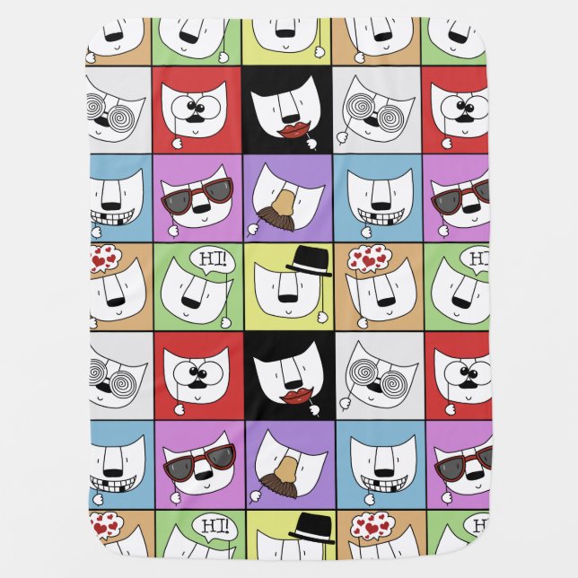 Photo Props Cats Baby Blanket (Front)