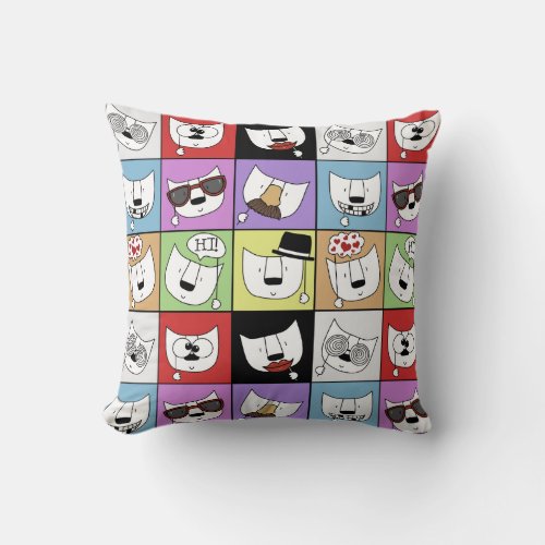 Photo Props Cats Throw Pillow