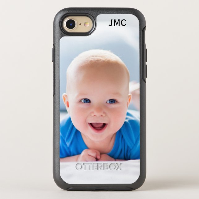 Photo Protective Phone With Monogram Otterbox iPhone Case (Back)