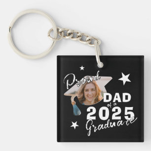 Photo Proud Dad of 2025 Graduate Keychain