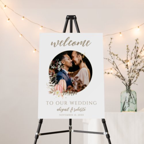 Photo Pumpkins Welcome to Our Fall Wedding Foam Board