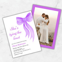 Photo Purple Bow Shes Tying the Knot Bridal Shower
