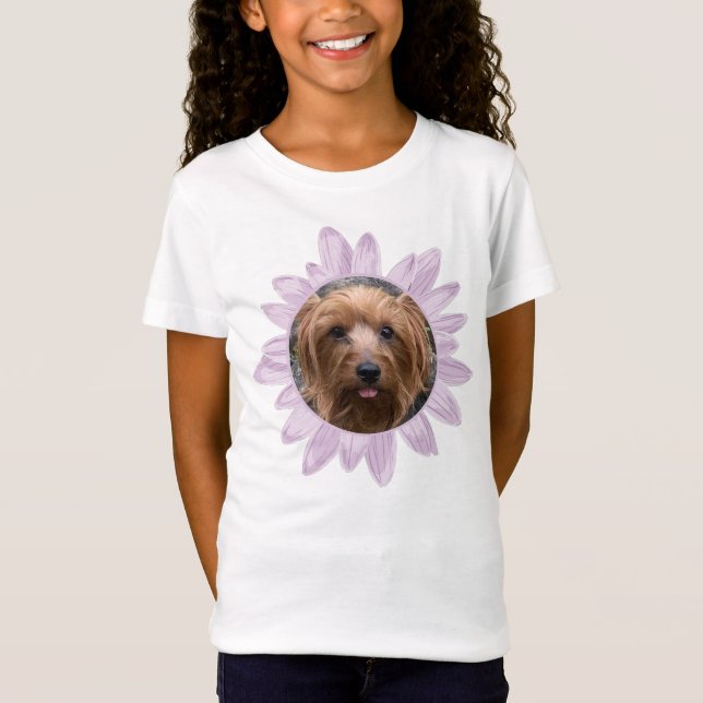 Photo Purple Flower Personalized  T-Shirt (Front)