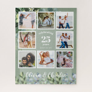 PHOTO Puzzle Wedding Anniversary Greenery Theme
