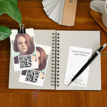 Photo Qr Code Business Card by CustomizePersonalize at Zazzle