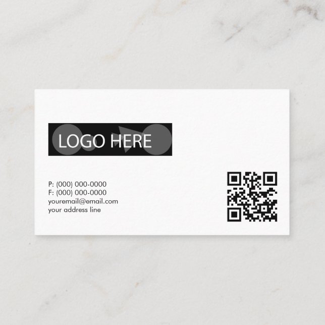 Photo QR Code Business Card (Back)