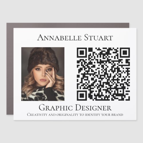 Photo QR code Business Company Large Car Magnet