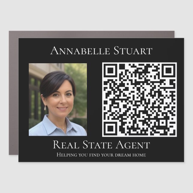 Photo QR code Business Company Large Car Magnet (Front)