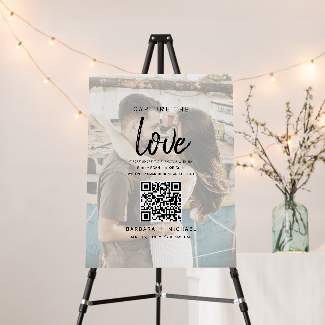 Photo QR Code Capture the Love Foam Board (In Situ (Stand))