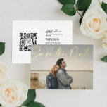 Photo QR code Gold Foil Save The Date Card<br><div class="desc">Photo QR code Gold Foil Save The Date Card</div>