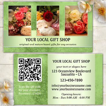 Photo Qr Code Local Retail Business Card by sunnysites at Zazzle