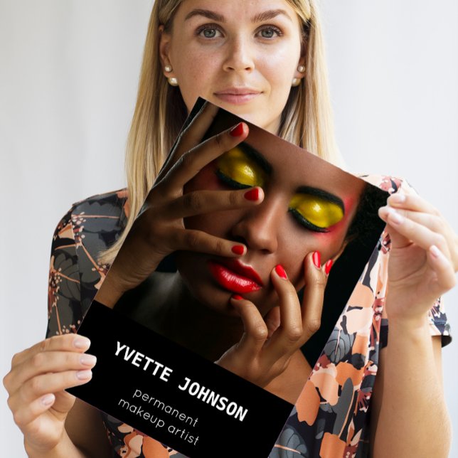 Photo Qr Code Logo Professional Makeup Artist SPA Business Card (Photo Qr Code Logo Professional Makeup Artist SPA Business Card)