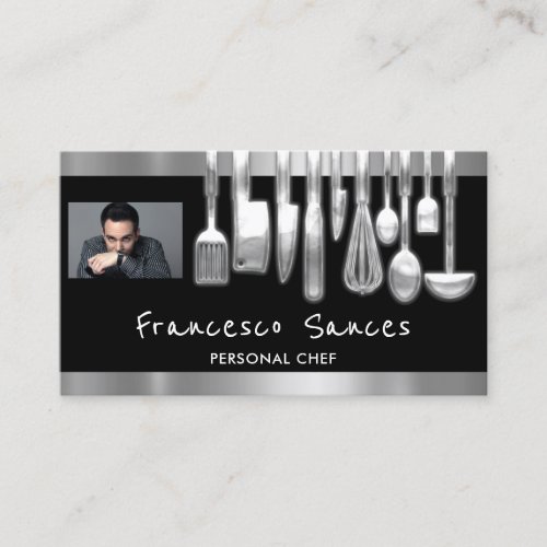 Photo QR Code Personal Chef Cooking Restaurants Business Card