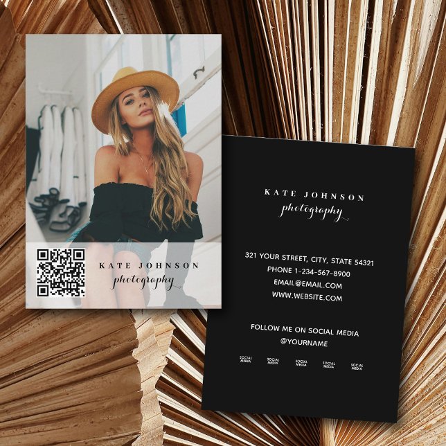 Photo QR Code Script Custom Social Media Icons Business Card (Photo QR Code Script Custom Social Media Icons Business Card)