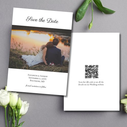 Photo QR code Wedding Save the Date 
