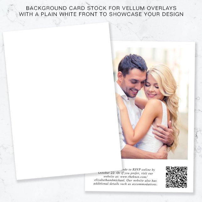 Photo QR Code White Background For Vellum Overlay Invitation (Creator Uploaded)