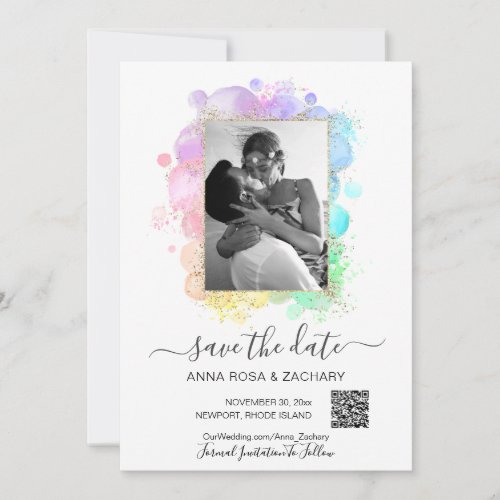  Photo QR _ Pastel SAVE the DATE Website AR6 In Invitation