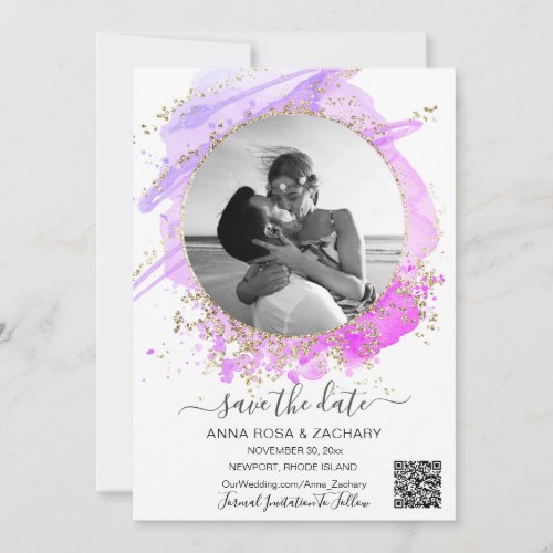  Photo QR WEDDING SAVE the DATE Website AR6 Invitation