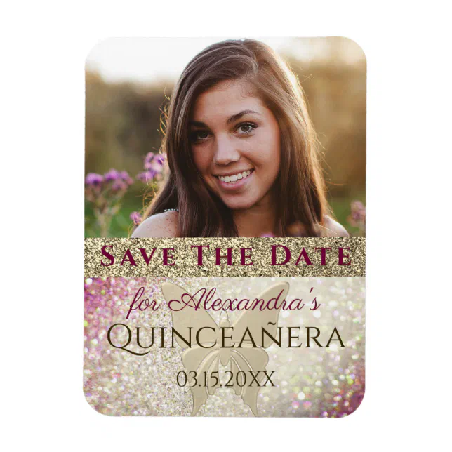 Photo Quinceanera Birthday Save The Date Zazzle