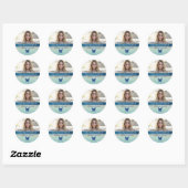 Photo Quinceanera Thank You Classic Round Sticker | Zazzle