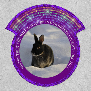 PHOTO Rabbit Memorial Keepsake Rainbow Bridge Patch