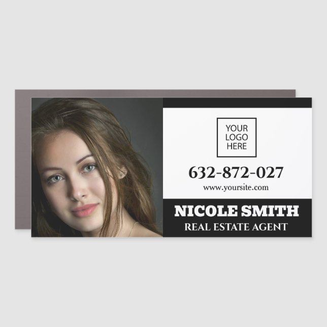 Photo Real Estate Agent Car Magnet (Front)