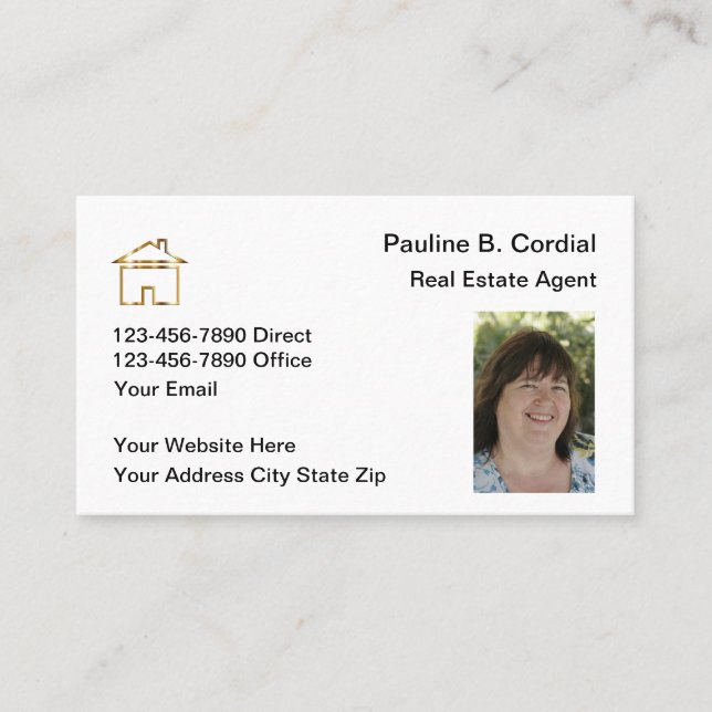 Photo Real Estate Business Cards (Front)