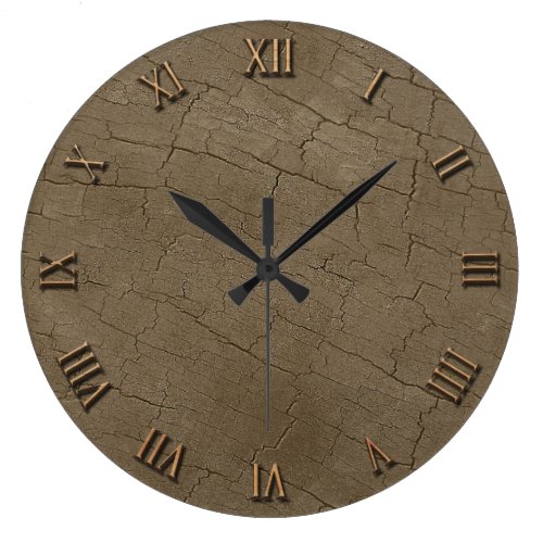 Photo Realistic Rustic, Weathered Wood Board II Wallclock