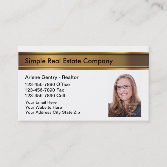 Photo Realtor Business Cards (Front)