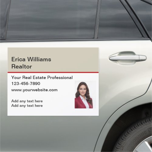 Photo Realtor Magnetic Car Signs