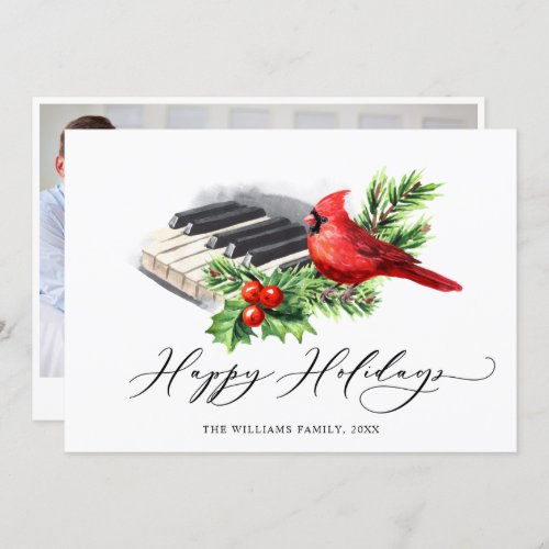 PHOTO Red Cardinal Bird Christmas Greeting Holiday Card