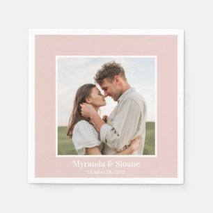 Photo Rehearsal Dinner Blush Pink  Napkins