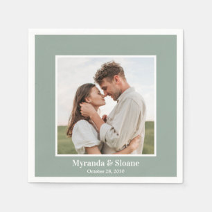 Photo Rehearsal Dinner Eucalyptus Napkins