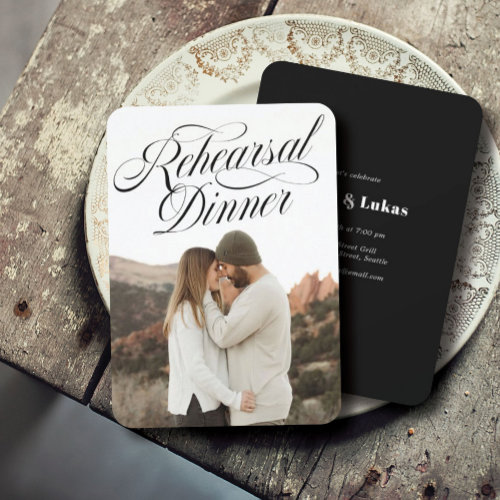 Photo Rehearsal Dinner Invitation