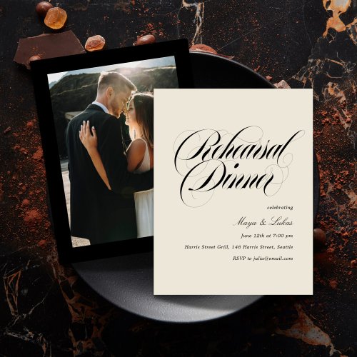 Photo Rehearsal Dinner Invitation