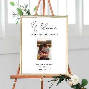 Photo Rehearsal Dinner Welcome Sign
