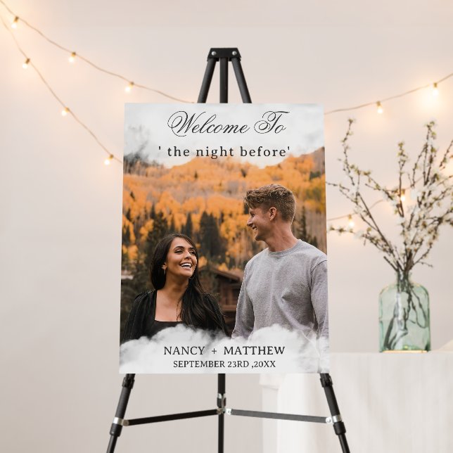 Photo Rehearsal Dinner Welcome Sign (In Situ (Stand))