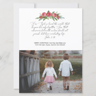 Photo Religous Christian Card John 3:16