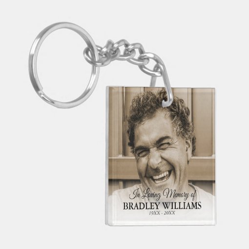 Photo Remembrance Memorial Keychain | Zazzle