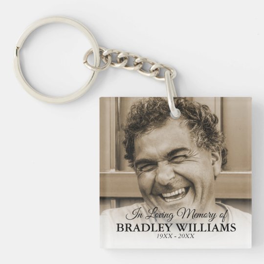 Photo Remembrance Memorial Keychain | Zazzle.com