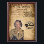 Photo retirement award plaque<br><div class="desc">Photo retirement Award Plaque</div>