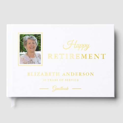 Photo Retirement Party Gold Foil