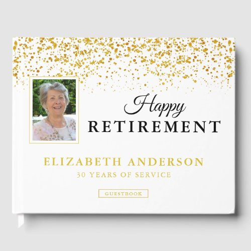 Photo Retirement Party Guests Gold Glitter